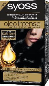 Barva za lase Syoss, Oleo Intense, črna, 1-10